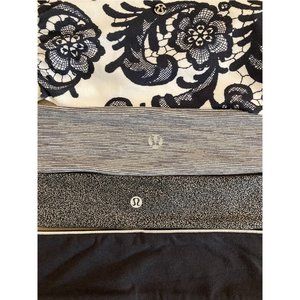 Set of 4 Lululemon headbands in navy / neutral color palette, EUC
